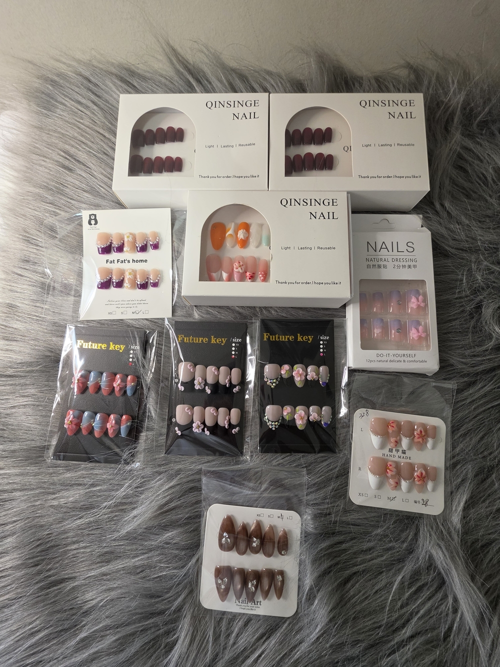 Burgundy Press-On Nail Set - Women Accessories